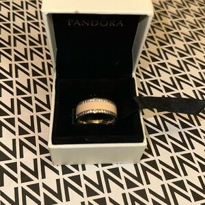 Authentic Pandora pink rings in box. Size 8